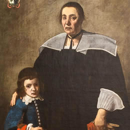 Carlo Ceresa, Ritratto di Ottavia Medolago Ceresoli (?) con bambino